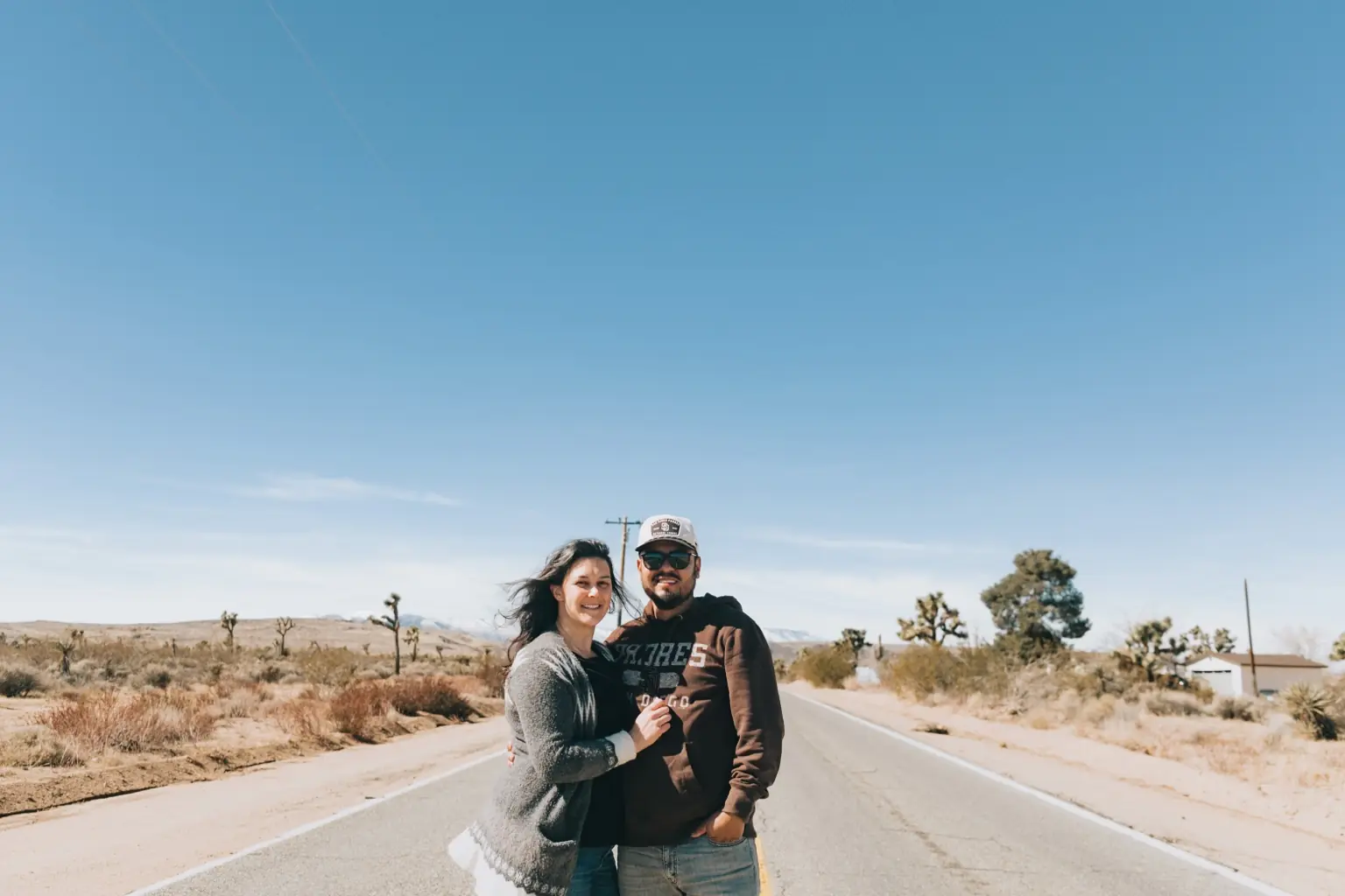Javier Marquez with family in the Southern California desert